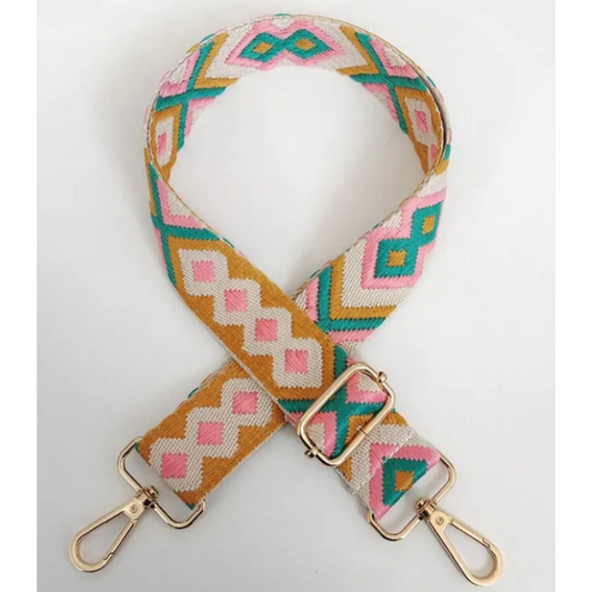 Embroidered bag strap