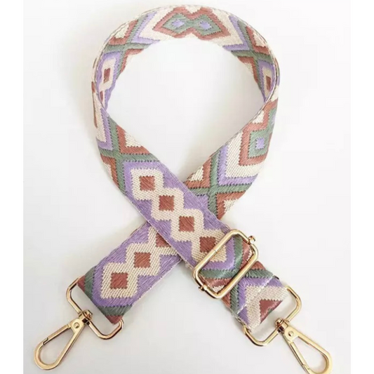 Embroidered bag strap
